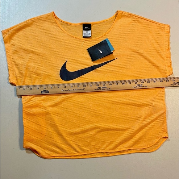 NWT NIKE DRI-FIT City Cool Swoosh Running XL Shirt Orange & Blue Side Pockets - Picture 9 of 12